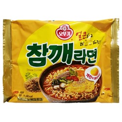 Лапша б\п со вкусом жареного кунжута Чамке Рамен Sesame Ramen Оттоги/Ottogi, Корея, 115 г Акция