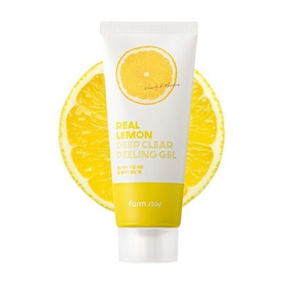 FarmStay Гель-пилинг отшелушивающий с экстрактом лимона - Real lemon deep clear peeling gel, 100мл