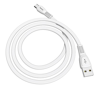 Кабель USB - micro USB Hoco X40 Noah Charging (повр. уп)  100см 2,4A  (white)