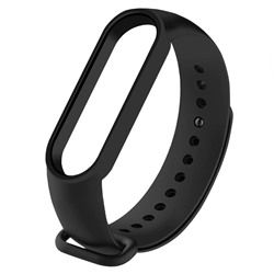 Ремешок - WB13 Xiaomi Mi Band 5/Mi Band 6 силикон на кнопке (регулируемый) (black)