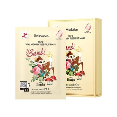 JMsolution Маска тканевая с облепихой – Disney collection selfie vital vitamin tree fruit mask, 30мл