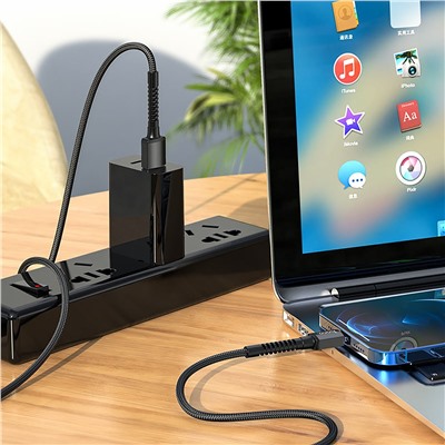 Кабель USB - Apple lightning Hoco X71 Especial  100см 2,4A  (black)