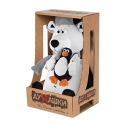 Мягкая игрушка "Полярный Медведь и Пингвин", в коробке