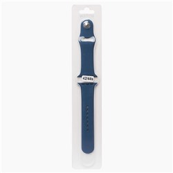 Ремешок - ApW Sport Band Apple Watch 42/44/45мм силикон на кнопке (S) (blue)