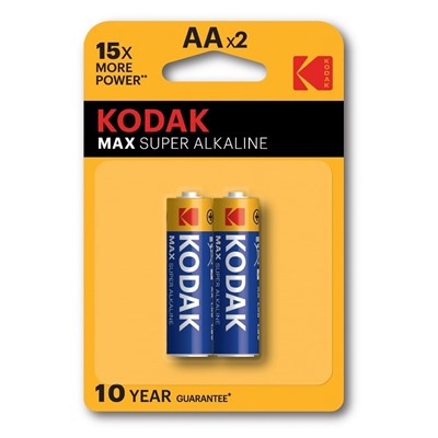 Батарейка AA Kodak MAX LR6 (2-BL) (40/200)
