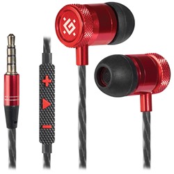 Проводные наушники с микрофоном внутриканальные Defender Pollaxe Jack 3,5  (black/red)