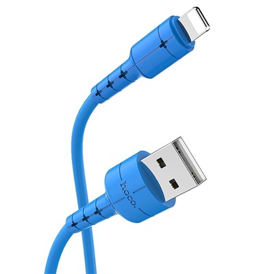 Кабель USB - Apple lightning Hoco X30 Star (повр. уп)  120см 2A  (blue)