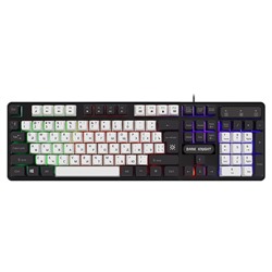 Клавиатура Defender Dark Knight GK-077 RU мембранная игровая с подсветкой (white/black)