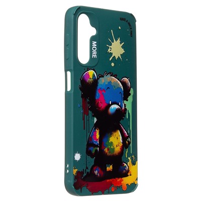 Чехол-накладка - SC335 для "Samsung Galaxy A24 4G"  (медведь) (dark green) (227145)