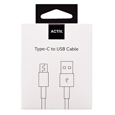 Кабель USB - Type-C Activ Clean Line  100см 1,5A  (black)