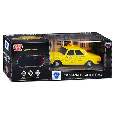 Машина р/у ГАЗ -2401 "Волга" Такси 21 см, свет, в коробке