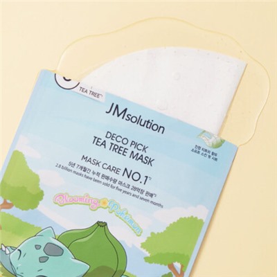 JMsolution Маска тканевая успокаивающая с чайным деревом - Deco pick tea tree mask pokemon, 30мл