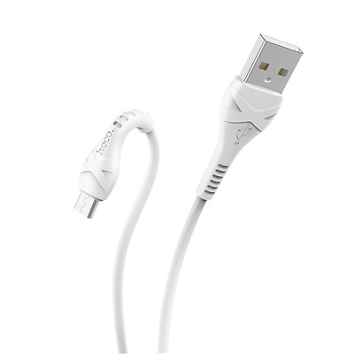 Кабель USB - micro USB Hoco X37 Cool power (повр. уп)  100см 2,4A  (white)