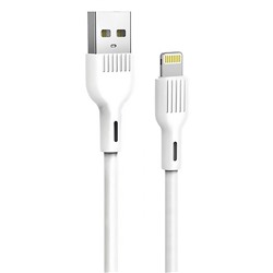 Кабель USB - Apple lightning SKYDOLPHIN S20L (повр. уп)  100см 2,4A  (white)