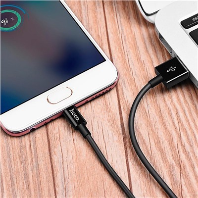 Кабель USB - micro USB Hoco X23 Skilled  100см 2,1A  (black)