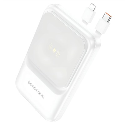 Внешний аккумулятор Borofone BJ26 PD20W SafeMag 10000mAh Type-C/USB/Type-C/Lightning (white)