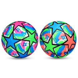 Мяч надувной PVC "Цветные звезды" 22,5 см., 60 гр. (цвет микс)