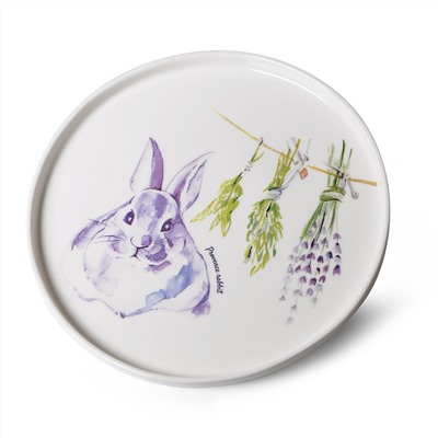 Тарелка фарфоровая 25 см Provence rabbit