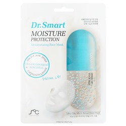 Увлажняющая тканевая маска для лица с керамидами Moisture Protection Dr. Smart, Корея, 25 мл Акция