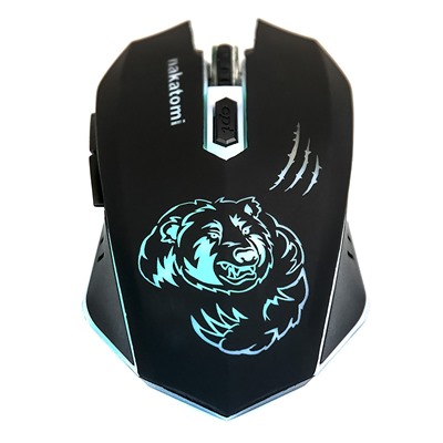 Мышь оптическая беспроводная Nakatomi Gaming mouse MROG-15UR RF, игровая