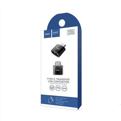 Адаптер Hoco UA5 OTG Type-C to USB converter (black)