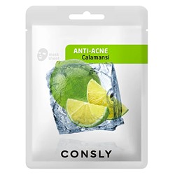 Consly Маска тканевая с экстрактом каламанси - Calamansi anti-acne mask pack, 20мл