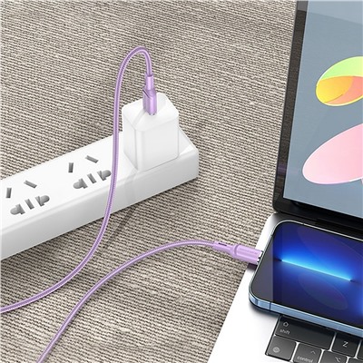 Кабель Type-C - Apple lightning Borofone BX90 PD 20W 100см 3A  (purple)