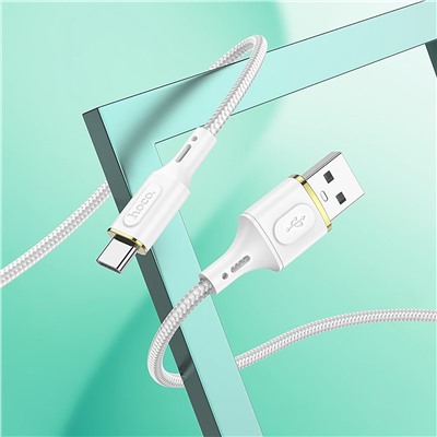 Кабель USB - Type-C Hoco X95 Goldentop  100см 3A  (white)