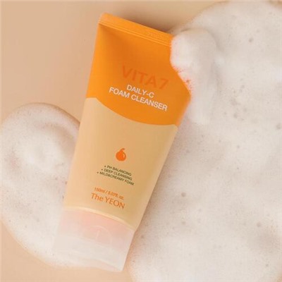 TheYEON Пенка для умывания - Vita7 daily-C foam cleanser, 150мл