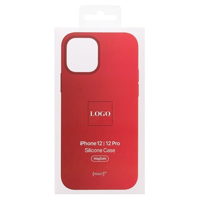 Чехол-накладка ORG Silicone Case SafeMag с анимацией для "Apple iPhone 12/iPhone 12 Pro" (product red)