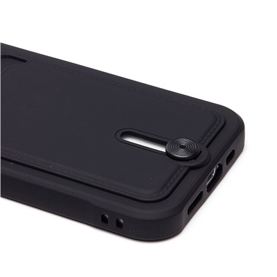 Чехол-накладка - SC304 с картхолдером для "Apple iPhone 15 Pro" (black) (228129)