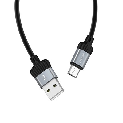 Кабель USB - micro USB Borofone BX28 Dignity  100см 2,4A  (gray)