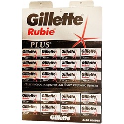 Лезвия Gillette Rubie Platina Plus, 1 лист.