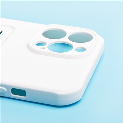 Чехол-накладка - SC304 с картхолдером для "Apple iPhone 13 Pro Max" (white) (218013)