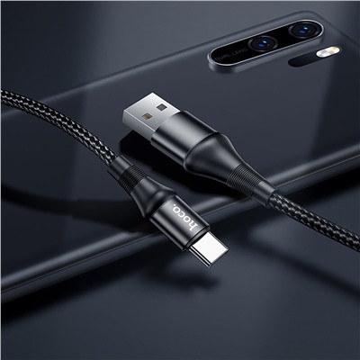 Кабель USB - Type-C Hoco X50 Excellent  100см 3A  (black)