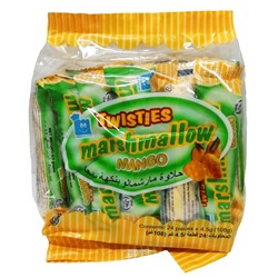 Зефир маршмеллоу со вкусом манго Twisties Markenburg (4,5 г*24 г), Филиппины, 108 г. Срок до 12.11.2023.Распродажа