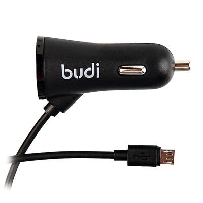 ЗУ Автомобильное budi M8J068M 2USB/micro USB/5V/2.4A (повр. уп.) (black)