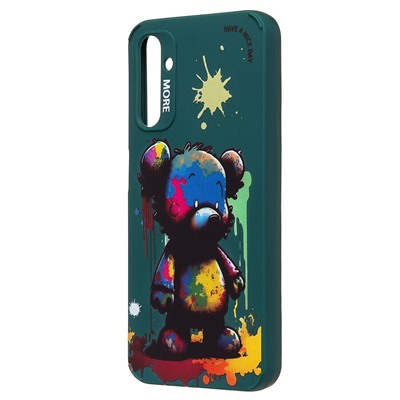 Чехол-накладка - SC335 для "Samsung Galaxy A14 4G"  (медведь) (dark green) (227121)