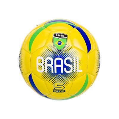 Мяч футбольный двухслойный, вес 320 гр, 6 цветов в ассортименте, диаметр 22 см (№5), 21*17*10 см