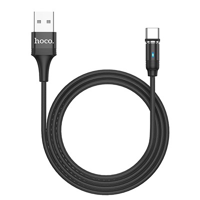 Кабель USB - Type-C Hoco U76 Fresh магнитный  120см 2A  (black)