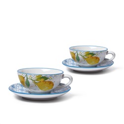 Чашки с блюдцами 4 пр. / 200 мл фарфор Capri