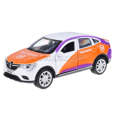 Машина металл Renault Arkana Каршеринг, 12 см, (двери, багаж) инерц, в коробке