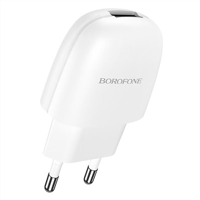 Адаптер Сетевой с кабелем Borofone BA49A Vast USB 2,1A/10W (USB/Type-C) (white)