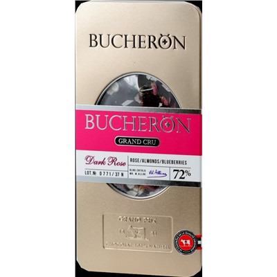 BUCHERON. Grand Cru. Горький с розой, черникой и миндалем 100 гр. жест.банка