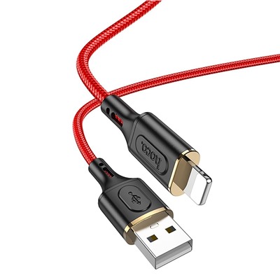 Кабель USB - Apple lightning Hoco X95 Goldentop  100см 2,4A  (red)