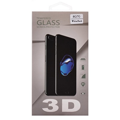 Защитное стекло Full Screen Glass 3D для "Apple iPhone 7/iPhone 8/iPhone SE 2020" Back (white) на заднюю крышку (white)