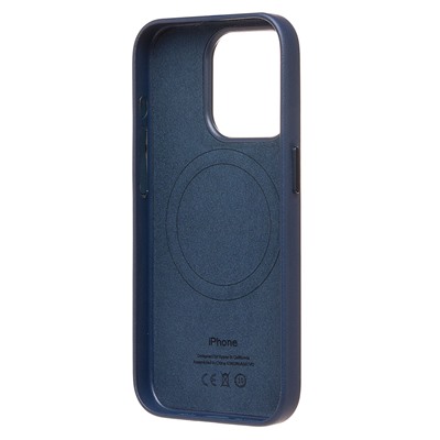 Чехол-накладка ORG SM002 экокожа SafeMag для "Apple iPhone 15 Pro" (pacific blue)