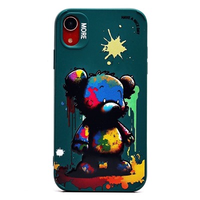 Чехол-накладка - SC335 для "Apple iPhone XR"  (медведь) (dark green) (227097)