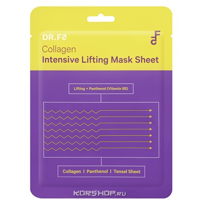 Интенсивная лифтинг маска двойного действия с коллагеном Collagen Intensive Lifting Mask Sheet DR.F5, Корея, 23 г Акция