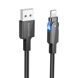 Кабель USB - Apple lightning Borofone BU41   2,4A  (black)